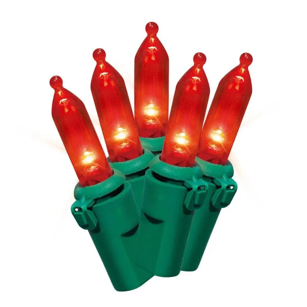 Holiday Time 100 Traditional Red Mini String Lights Patio Wedding Christmas
